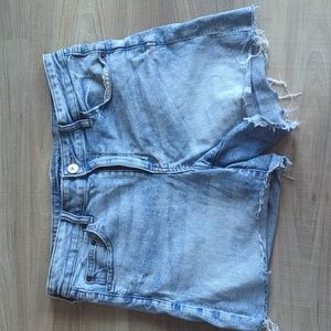 High rise jeans shorts